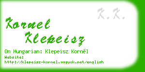 kornel klepeisz business card